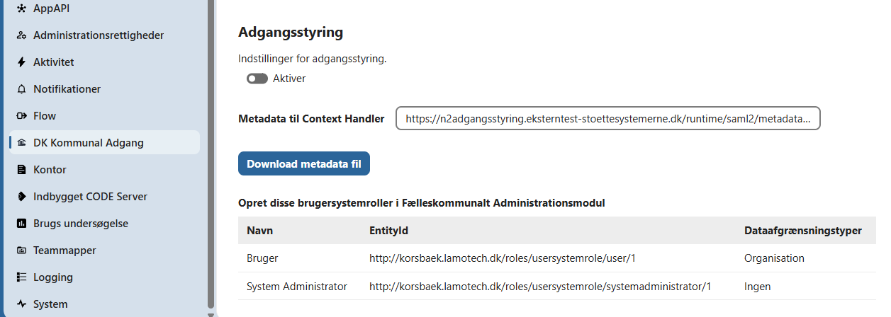 DK Kommunal Adgangsstyring