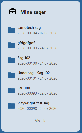 Widget Mine sager
