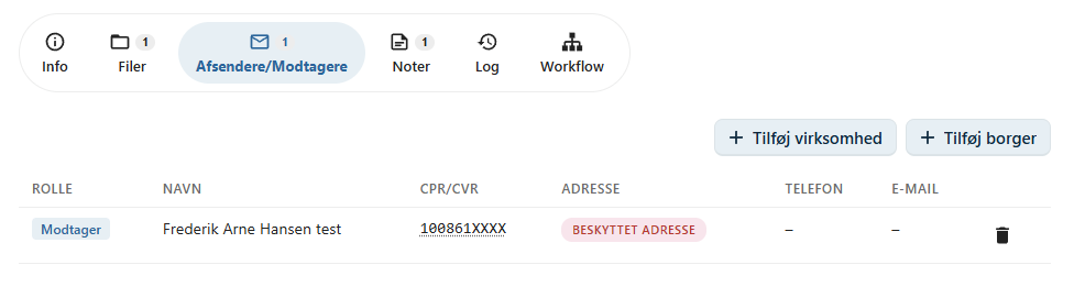 Borger med beskyttet adresse
