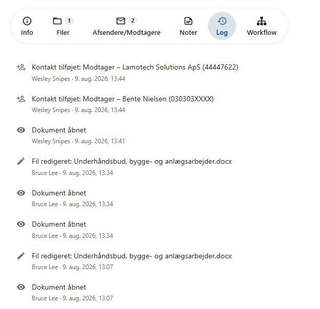 Fanen Dokumentlog
