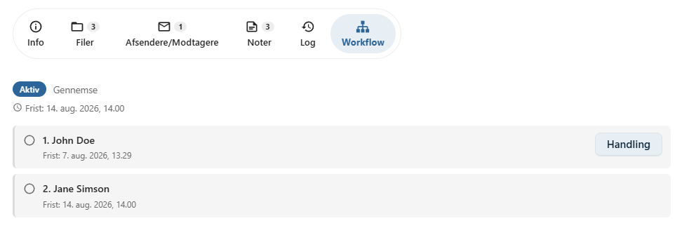 Workflow-handling