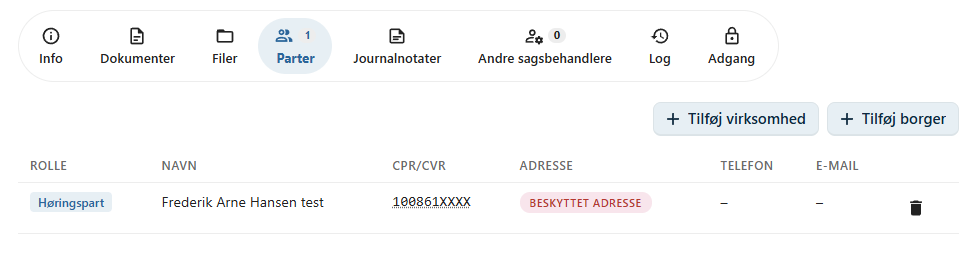 Borger med beskyttet adresse