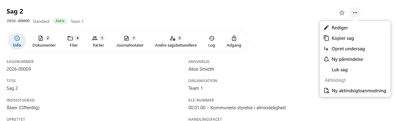 Kontekstmenu - Ny påmindelse