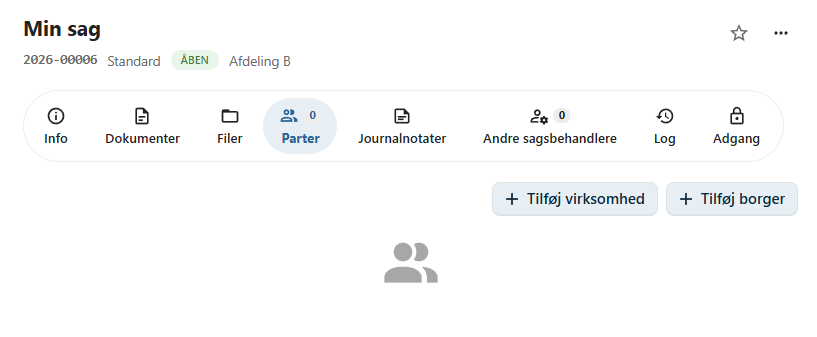Knappen Tilføj borger