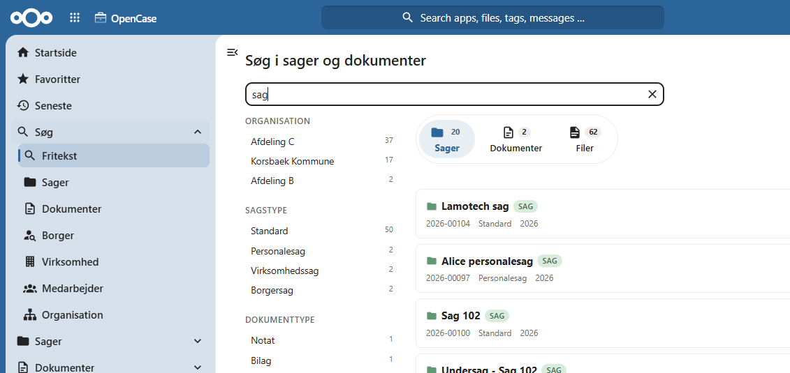 Søgeresultater