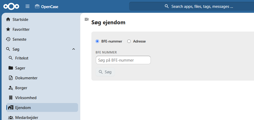 Søg efter borger